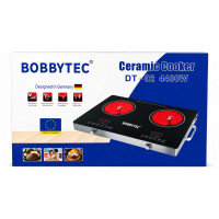 Электрическая плита двухконфорочная инфракрасная BOBBYTEC DT-02