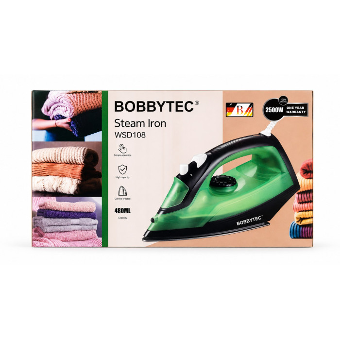 Electric Steam Iron with Ceramic Sole Bobbytec WSD-108
