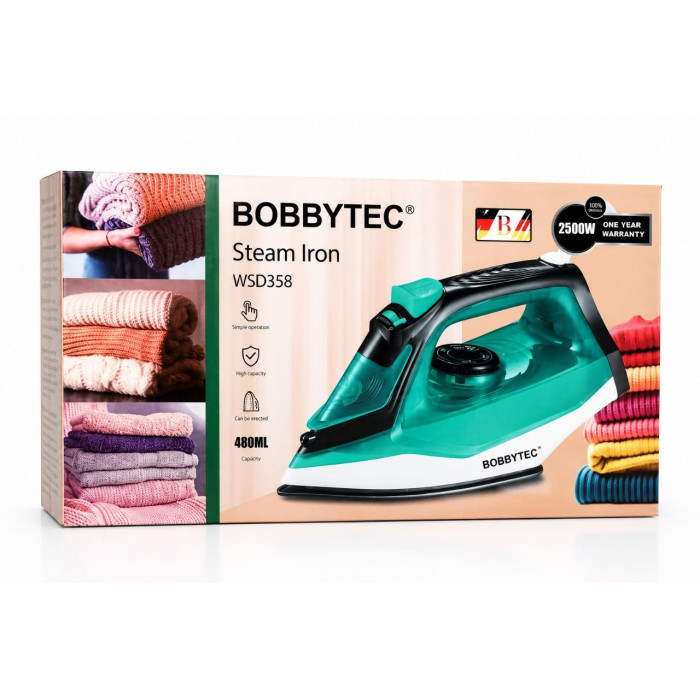 Electric Steam Iron with Ceramic Sole Bobbytec WSD-358