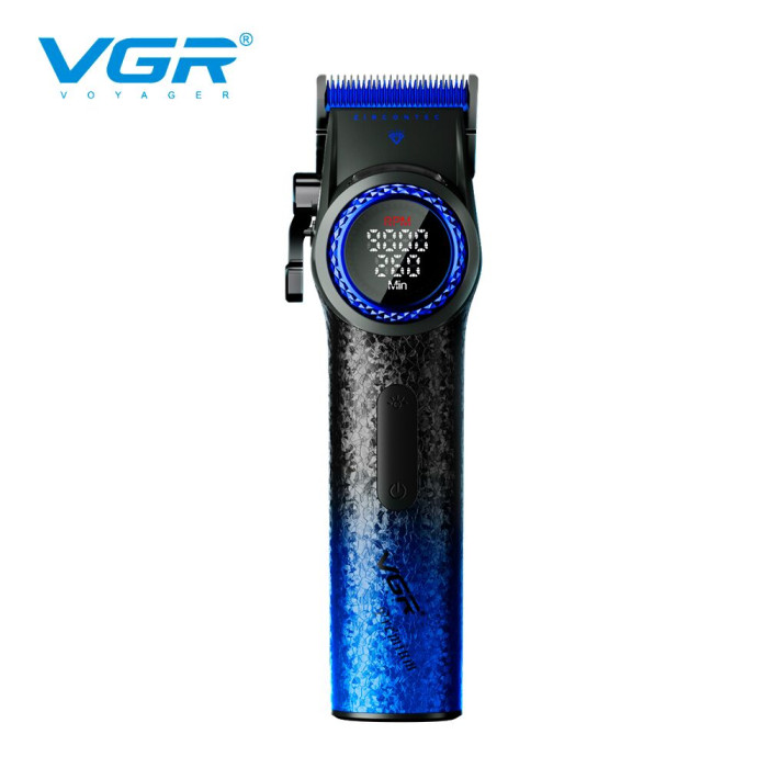 Аккумуляторна машинка для стрижки VGR V-001 BLUE