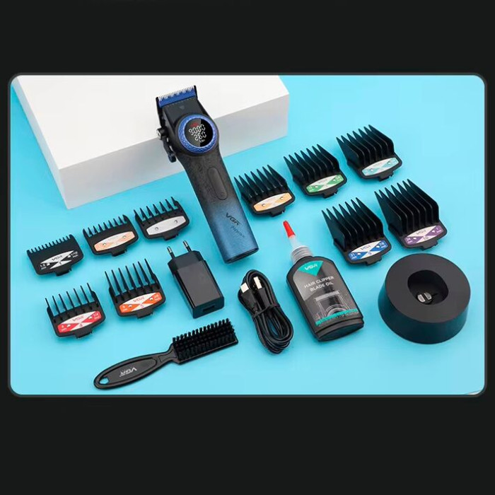 Аккумуляторна машинка для стрижки VGR V-001 BLUE